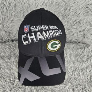 Reebok Onield Trophy Collection Greenbay Super Bowl XLV Champions OSFM Black Cap
